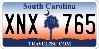 SC license plate XNX765