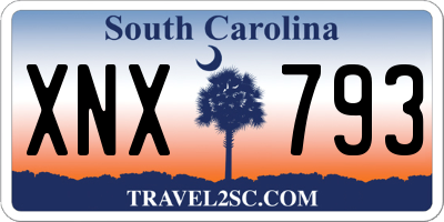 SC license plate XNX793