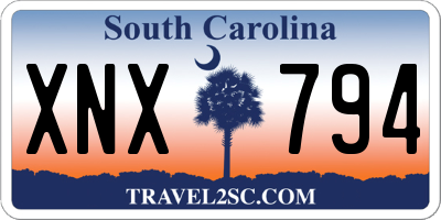 SC license plate XNX794