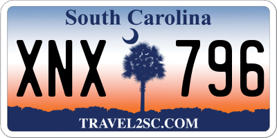 SC license plate XNX796