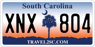 SC license plate XNX804