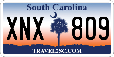SC license plate XNX809