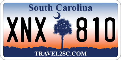 SC license plate XNX810