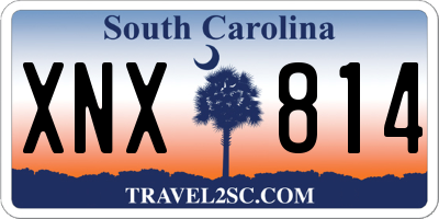 SC license plate XNX814