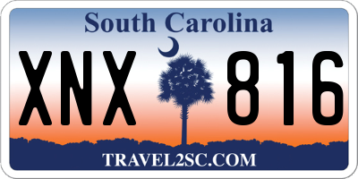 SC license plate XNX816