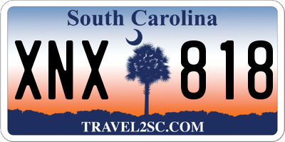 SC license plate XNX818