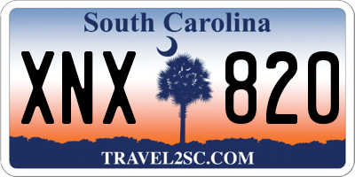 SC license plate XNX820