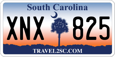SC license plate XNX825