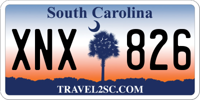 SC license plate XNX826