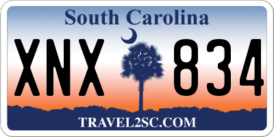 SC license plate XNX834