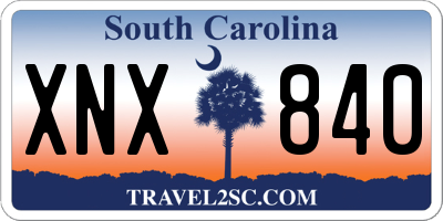 SC license plate XNX840