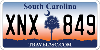SC license plate XNX849