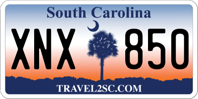 SC license plate XNX850