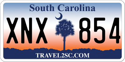 SC license plate XNX854