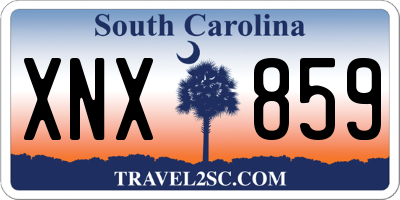 SC license plate XNX859
