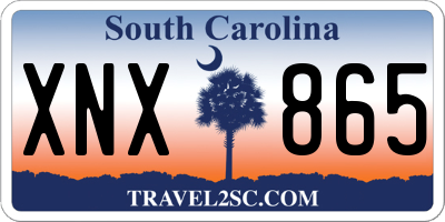 SC license plate XNX865