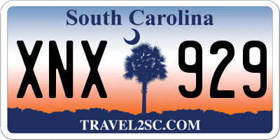 SC license plate XNX929