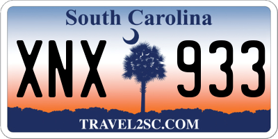 SC license plate XNX933