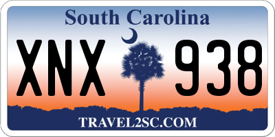 SC license plate XNX938