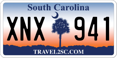 SC license plate XNX941