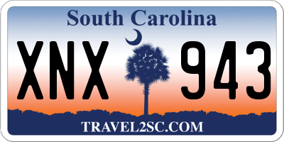 SC license plate XNX943