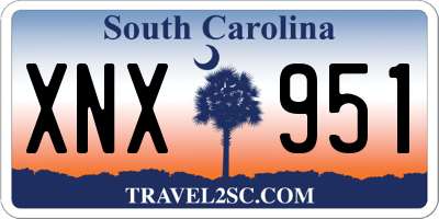 SC license plate XNX951