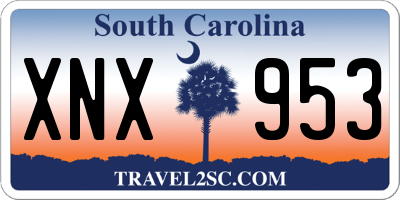 SC license plate XNX953