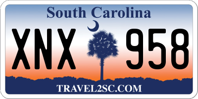 SC license plate XNX958