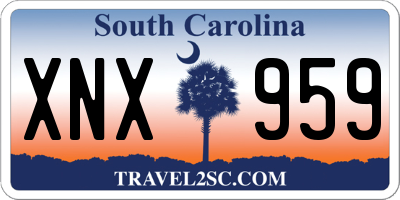 SC license plate XNX959