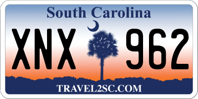 SC license plate XNX962