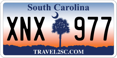 SC license plate XNX977