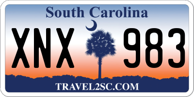 SC license plate XNX983