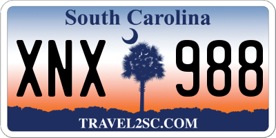 SC license plate XNX988