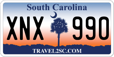 SC license plate XNX990