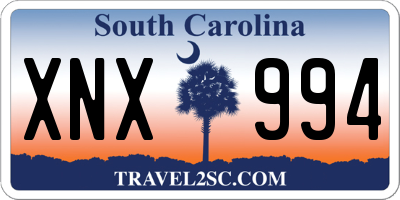 SC license plate XNX994