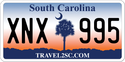 SC license plate XNX995