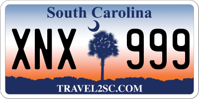 SC license plate XNX999