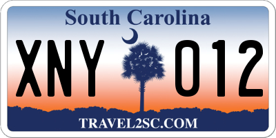 SC license plate XNY012