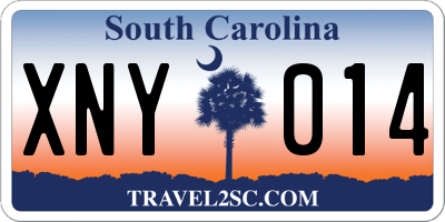 SC license plate XNY014