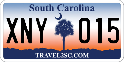 SC license plate XNY015