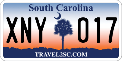 SC license plate XNY017