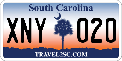 SC license plate XNY020