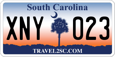 SC license plate XNY023