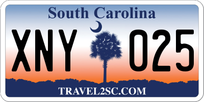 SC license plate XNY025