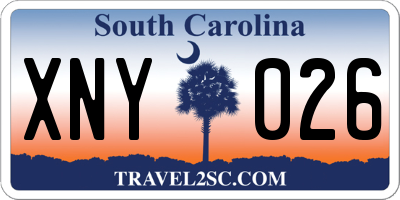 SC license plate XNY026