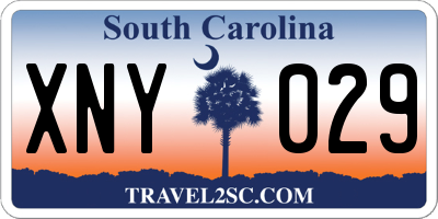 SC license plate XNY029