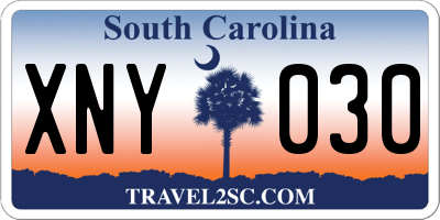SC license plate XNY030