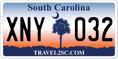 SC license plate XNY032