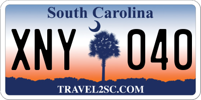 SC license plate XNY040