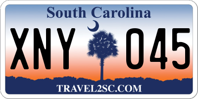 SC license plate XNY045